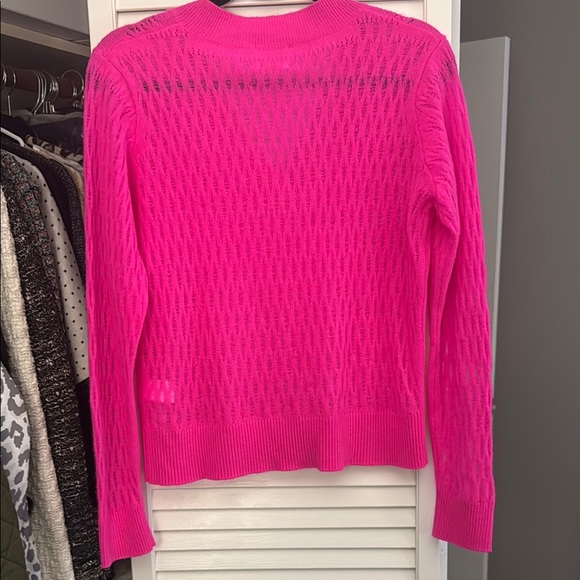 Brodie Cashmere Women's Neon Pink Sweater Small - Picture 2 of 2